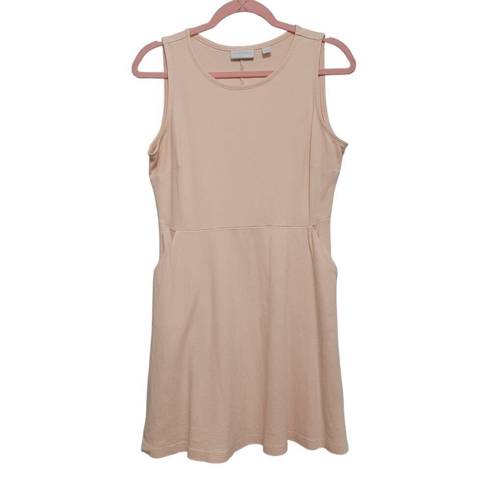 Peachy Pink Fit and Flare Skater Dress with Pockets by New York & Company
